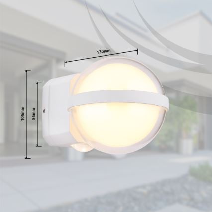 Globo - LED Vonkajšie nástenné svietidlo LED/12W/230V IP54 biela