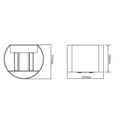 Globo - LED vonkajšie nástenné svietidlo 2xLED/3W/230V IP54