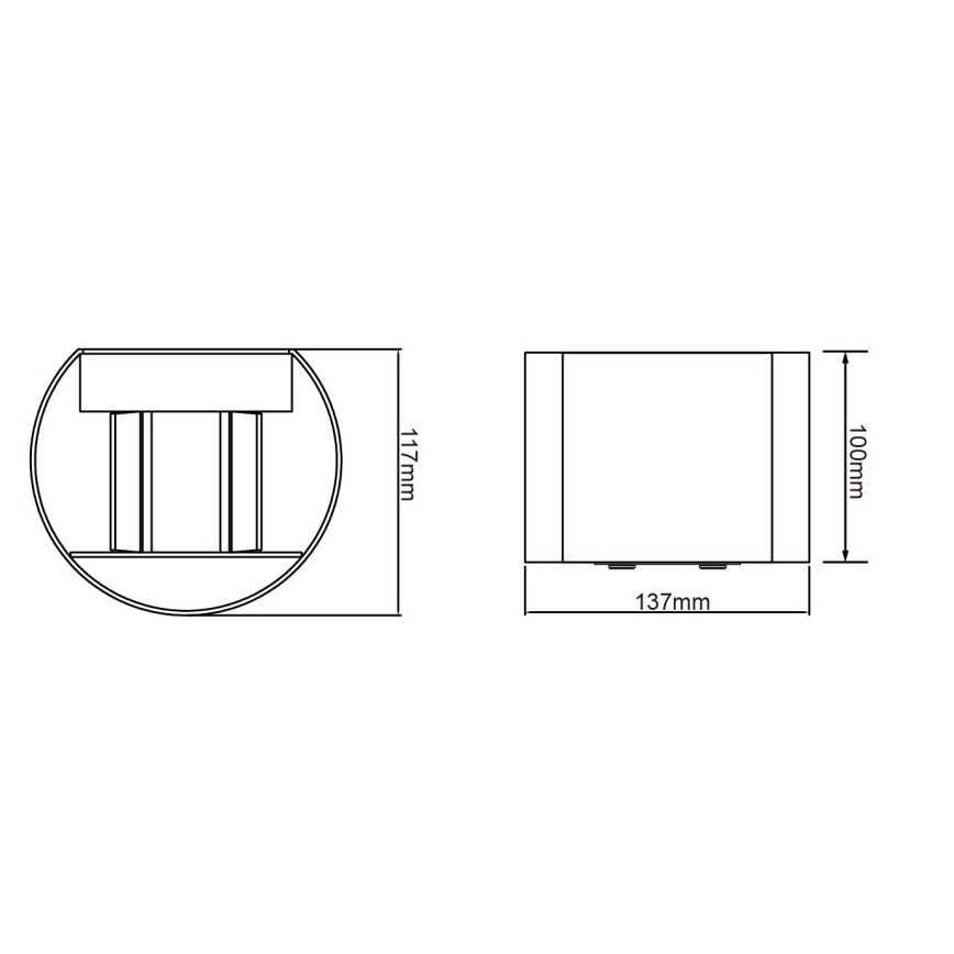 Globo - LED vonkajšie nástenné svietidlo 2xLED/3W/230V IP54