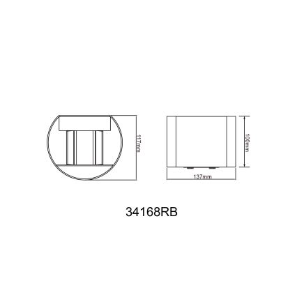 Globo - LED Vonkajšie nástenné svietidlo 2xLED/3W/230V IP44 čierna