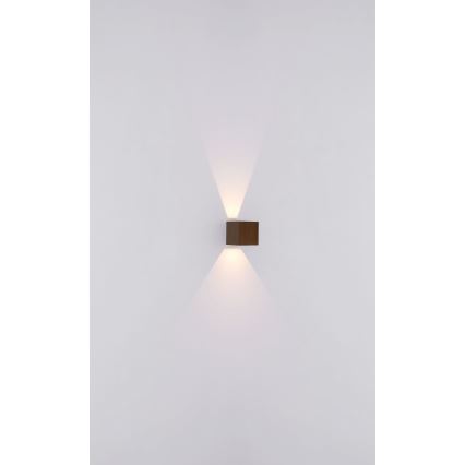Globo - LED Vonkajšie nástenné svietidlo 2xLED/3W/230V IP44 hnedá
