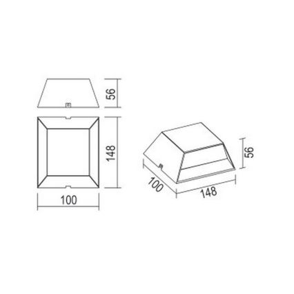 Globo - LED Vonkajšie nástenné svietidlo LED/7W/230V IP54 antracit