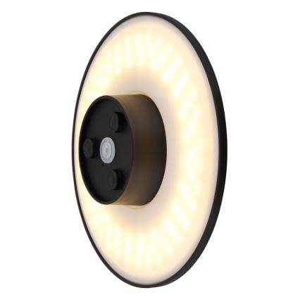 Globo - LED Vonkajšie nástenné svietidlo LED/15W/230V 3000/4000/6000K pr. 25,2 cm IP44 čierna