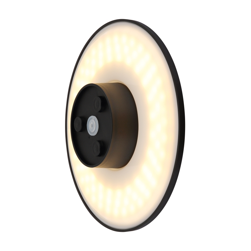 Globo - LED Vonkajšie nástenné svietidlo LED/15W/230V 3000/4000/6000K pr. 25,2 cm IP44 čierna