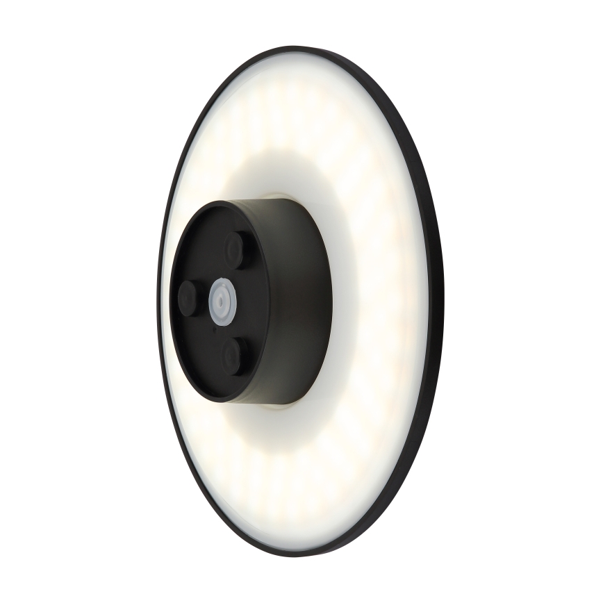 Globo - LED Vonkajšie nástenné svietidlo LED/15W/230V 3000/4000/6000K pr. 25,2 cm IP44 čierna