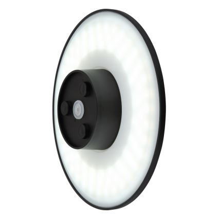 Globo - LED Vonkajšie nástenné svietidlo LED/15W/230V 3000/4000/6000K pr. 25,2 cm IP44 čierna