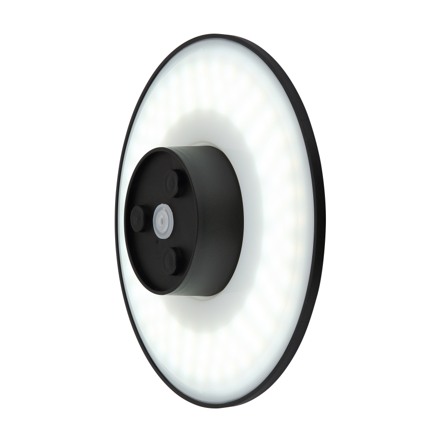 Globo - LED Vonkajšie nástenné svietidlo LED/15W/230V 3000/4000/6000K pr. 25,2 cm IP44 čierna