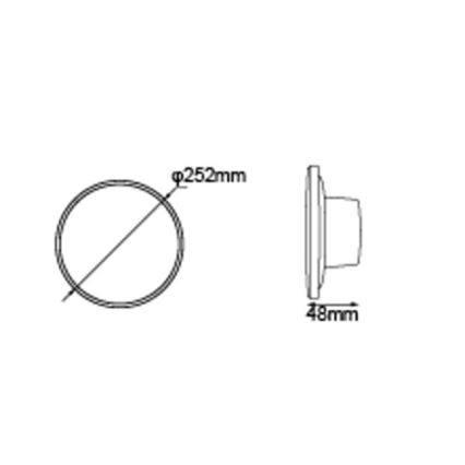 Globo - LED Vonkajšie nástenné svietidlo LED/15W/230V 3000/4000/6000K pr. 25,2 cm IP44 biela