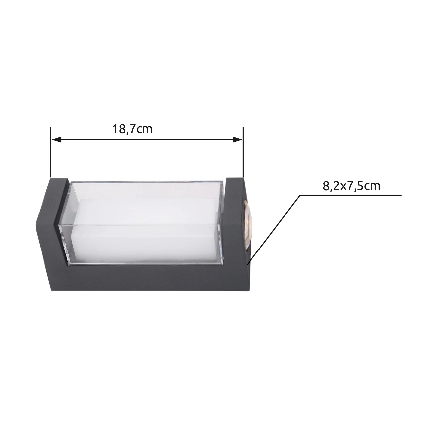 Globo - LED Vonkajšie nástenné svietidlo LED/12W/230V 3000K IP54 antracit