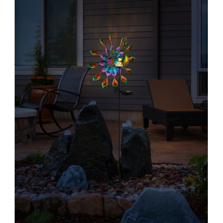 Globo - LED Solárna dekorácia LED/0,06W/3V IP44 páv