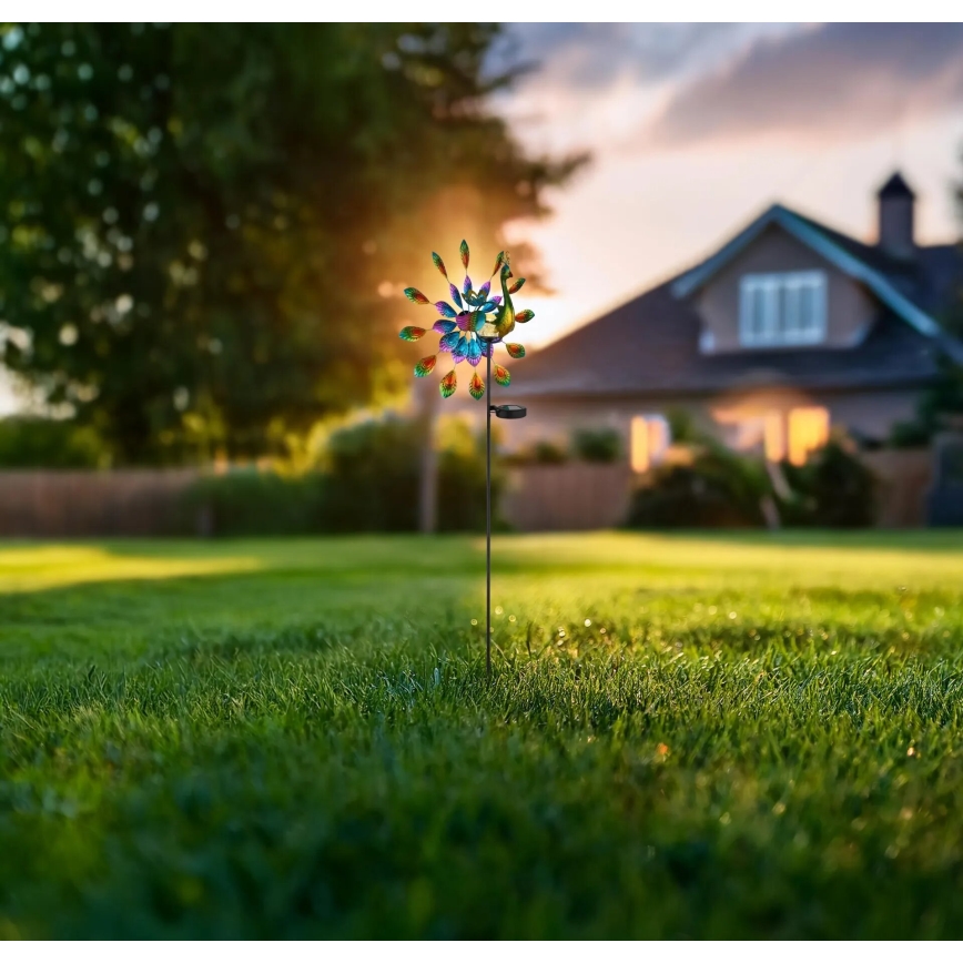 Globo - LED Solárna dekorácia LED/0,06W/3V IP44 páv