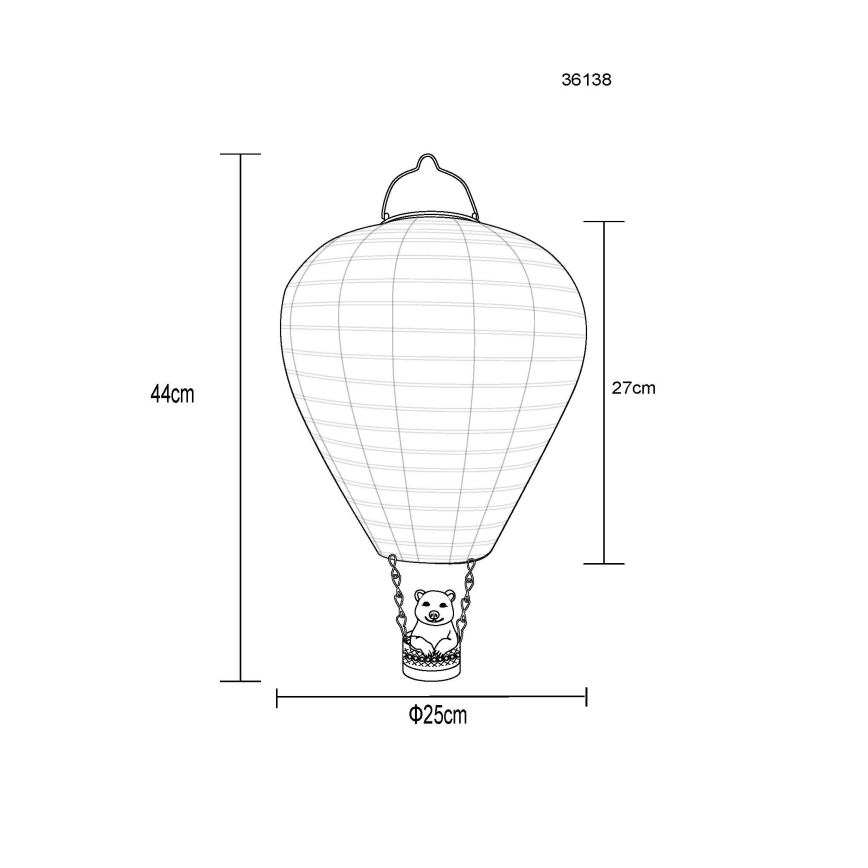 Globo - LED Závesná solárna dekorácia 24xLED/0,06W/3V IP44 lietajúci balón