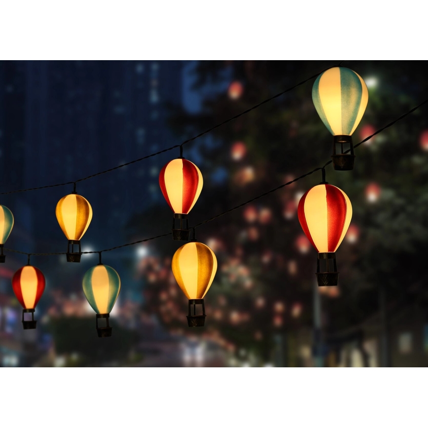 Globo - LED Solárna reťaz 9xLED/0,06W/3V 390 cm IP44