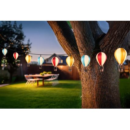 Globo - LED Solárna reťaz 9xLED/0,06W/3V 390 cm IP44