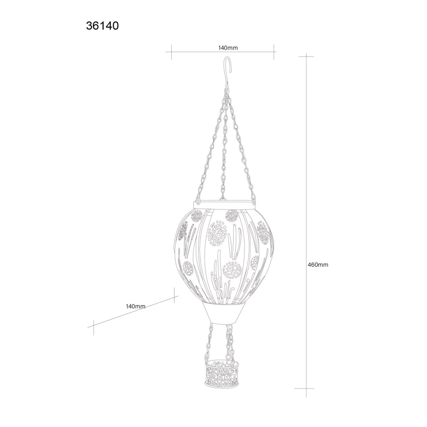 Globo - LED Závesná solárna dekorácia 12xLED/0,02W/3V IP44 lietajúci balón