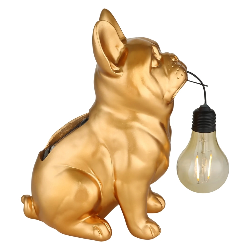 Globo - LED solárne svietidlo LED/3V IP44 300 mAh zlatý pes
