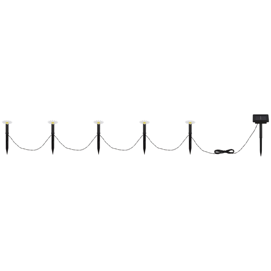 Globo - LED solárny reťazec 5xLED/3V IP44 300 mAh 2,2 m kvety