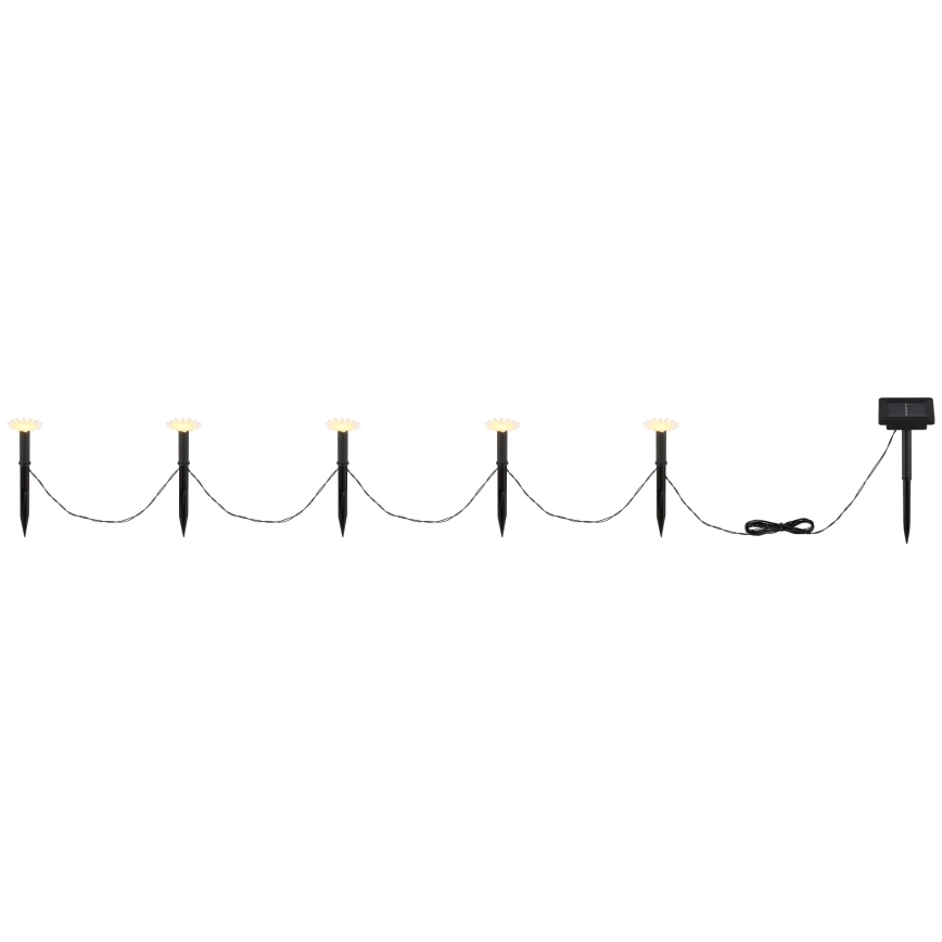 Globo - LED solárny reťazec 5xLED/3V IP44 300 mAh 2,2 m kvety