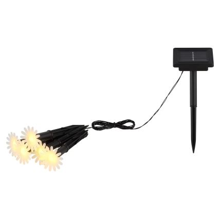 Globo - LED solárny reťazec 5xLED/3V IP44 300 mAh 2,2 m kvety