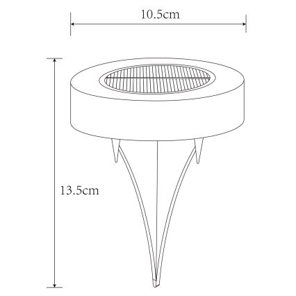 Globo - SADA 2x LED Solárne svietidlo LED/0,8W/3V 3200K IP44