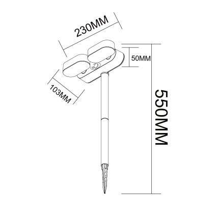 Globo - LED Solárna lampa so senzorom LED/7,2W/3V IP44