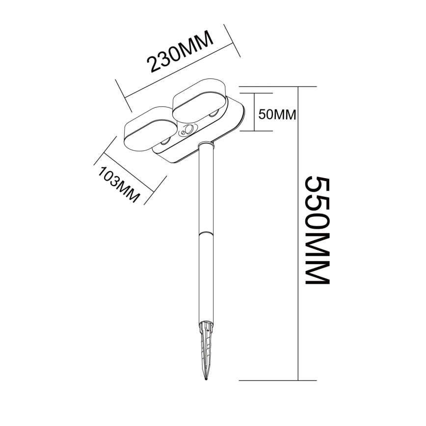 Globo - LED Solárna lampa so senzorom LED/7,2W/3V IP44