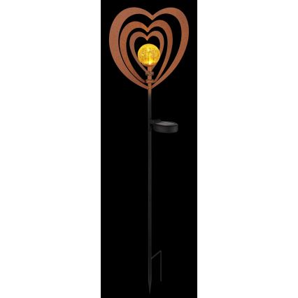 Globo - LED solárne svietidlo LED/3V IP44 300 mAh hrdzavé srdce