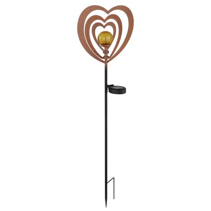 Globo - LED solárne svietidlo LED/3V IP44 300 mAh hrdzavé srdce