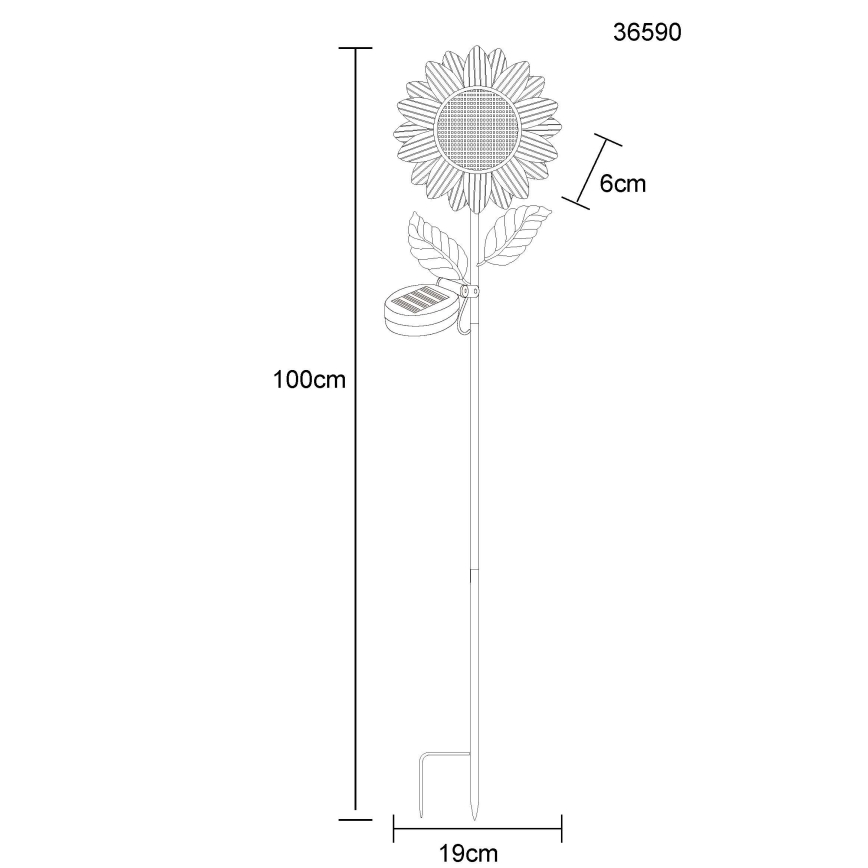 Globo - LED solárne svietidlo 200xLED/3V IP44 600 mAh kvet