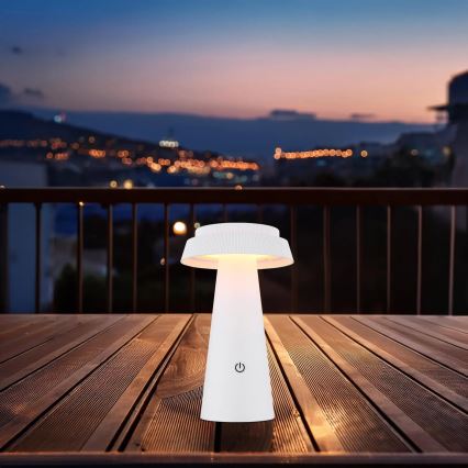 Globo - LED Stmievateľná solárna dotyková lampa LED/4W/3,7W IP54 biela