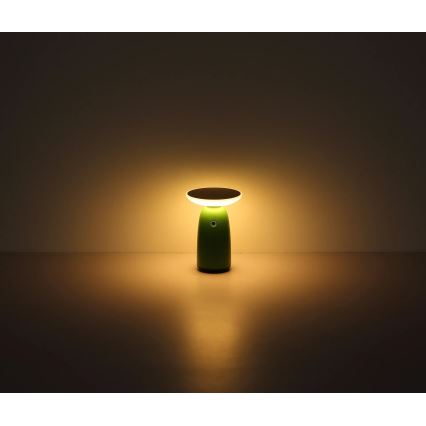 Globo - LED Stmievateľná solárna dotyková lampa LED/10W/3,7V IP54 zelená