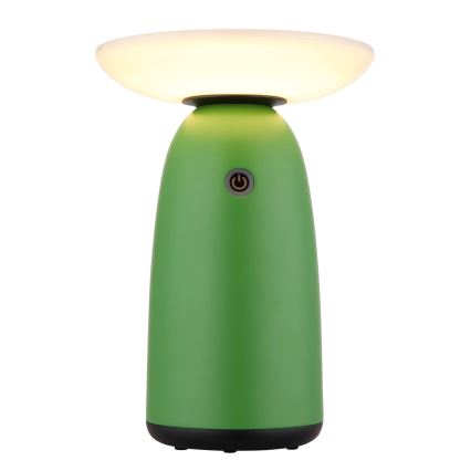 Globo - LED Stmievateľná solárna dotyková lampa LED/10W/3,7V IP54 zelená