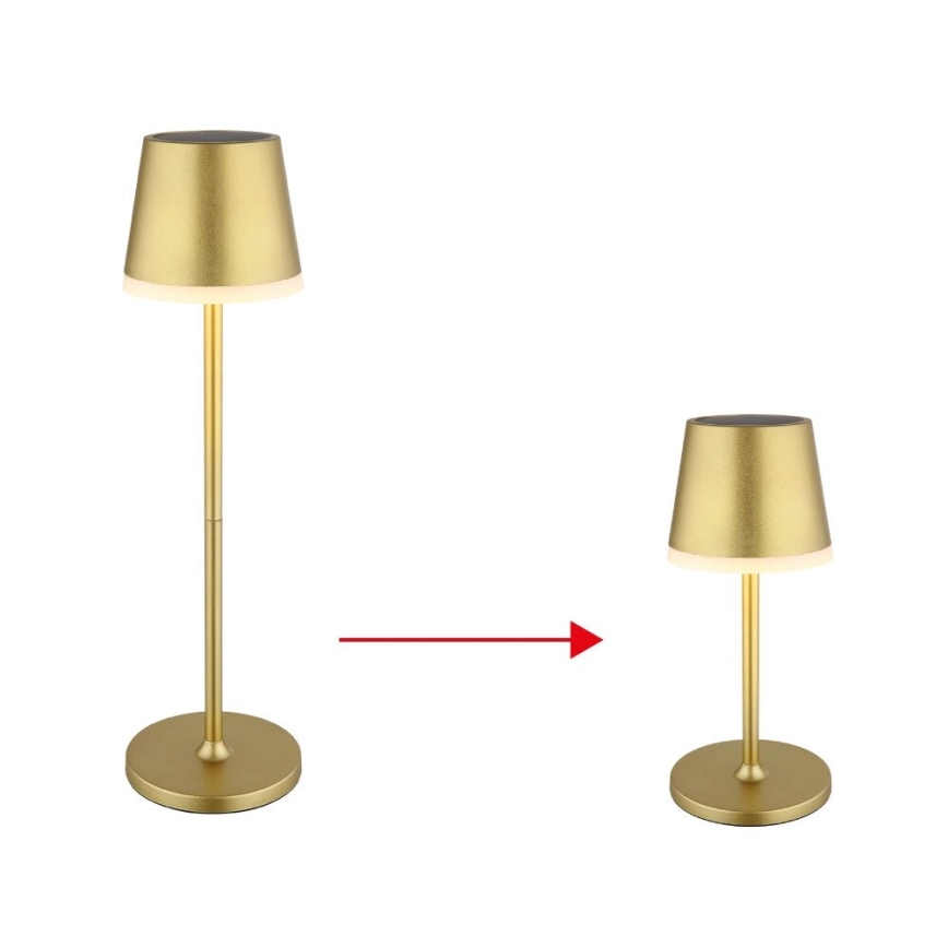 Globo - LED Solárne svietidlo LED/0,6W/3V 3000K IP44 zlatá