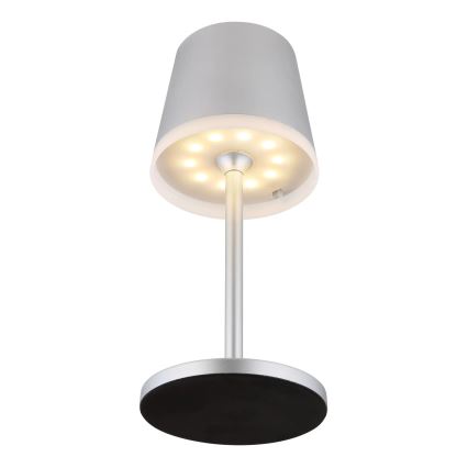 Globo - LED Solárne svietidlo LED/0,6W/3V 3000K IP44 matný chróm
