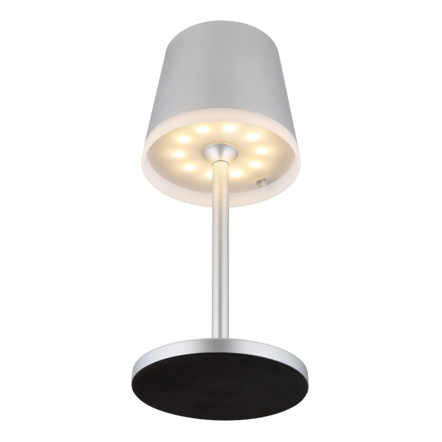 Globo - LED Solárne svietidlo LED/0,6W/3V 3000K IP44 matný chróm