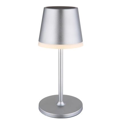 Globo - LED Solárne svietidlo LED/0,6W/3V 3000K IP44 matný chróm