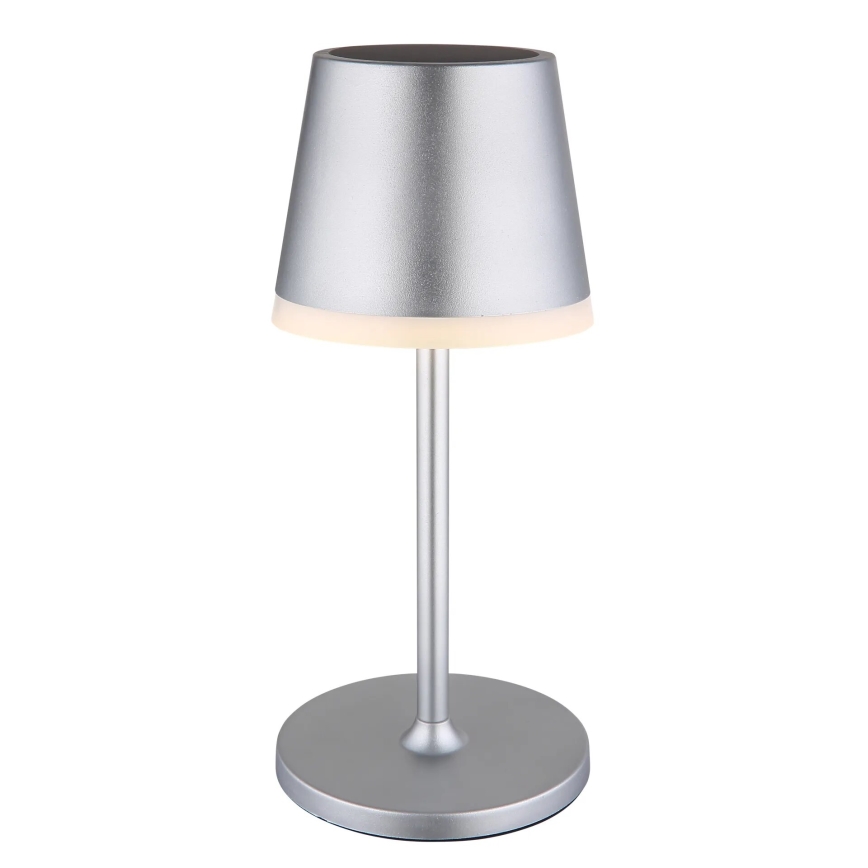 Globo - LED Solárne svietidlo LED/0,6W/3V 3000K IP44 matný chróm