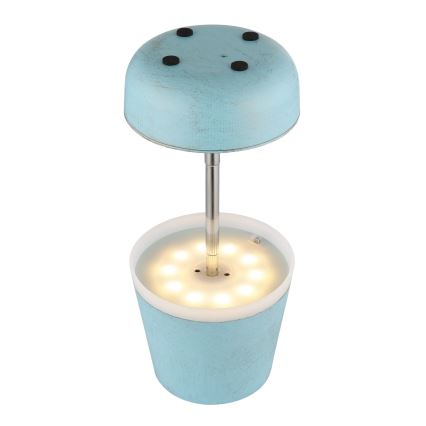 Globo - LED Solárna lampa 10xLED/0,06W/3V IP44 modrá