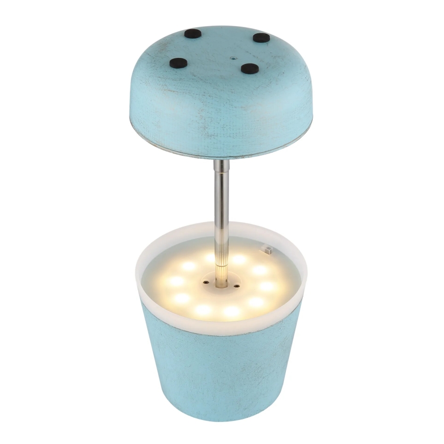Globo - LED Solárna lampa 10xLED/0,06W/3V IP44 modrá