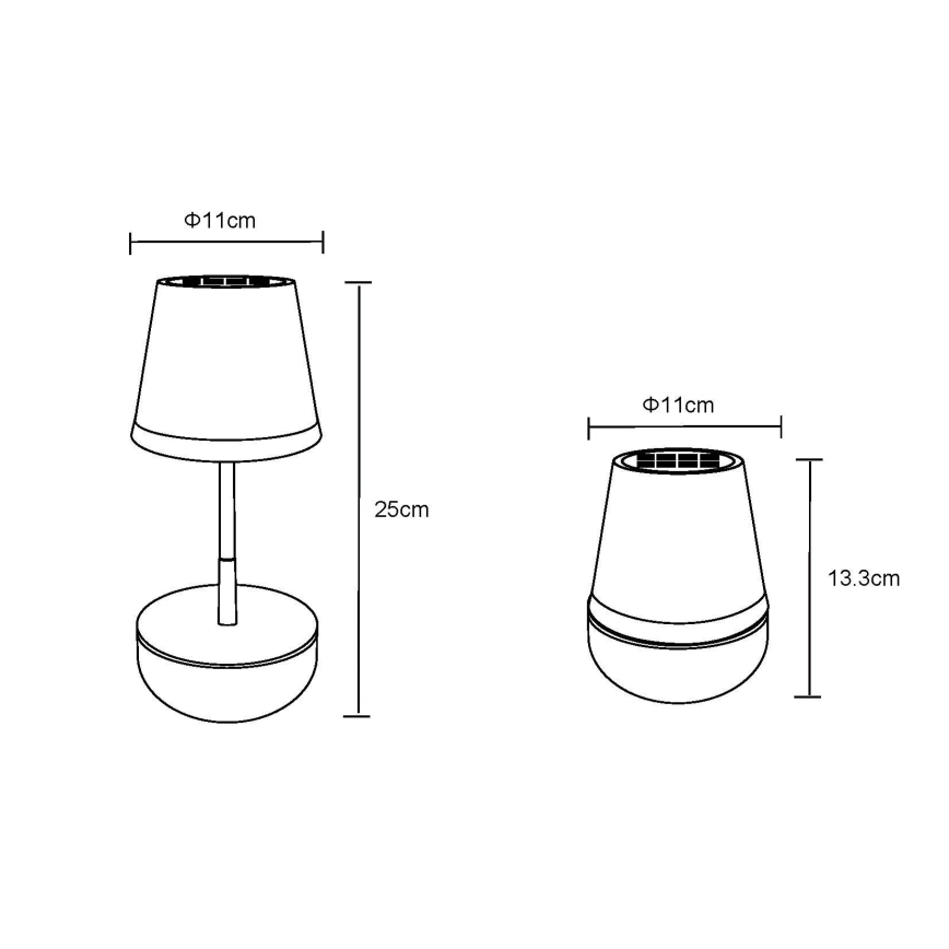 Globo - LED Solárna lampa 10xLED/0,06W/3V IP44 modrá