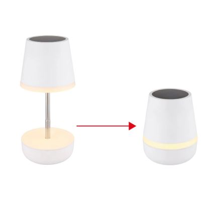Globo - LED Solárna lampa 10xLED/0,06W/3V IP44 800 mAh biela