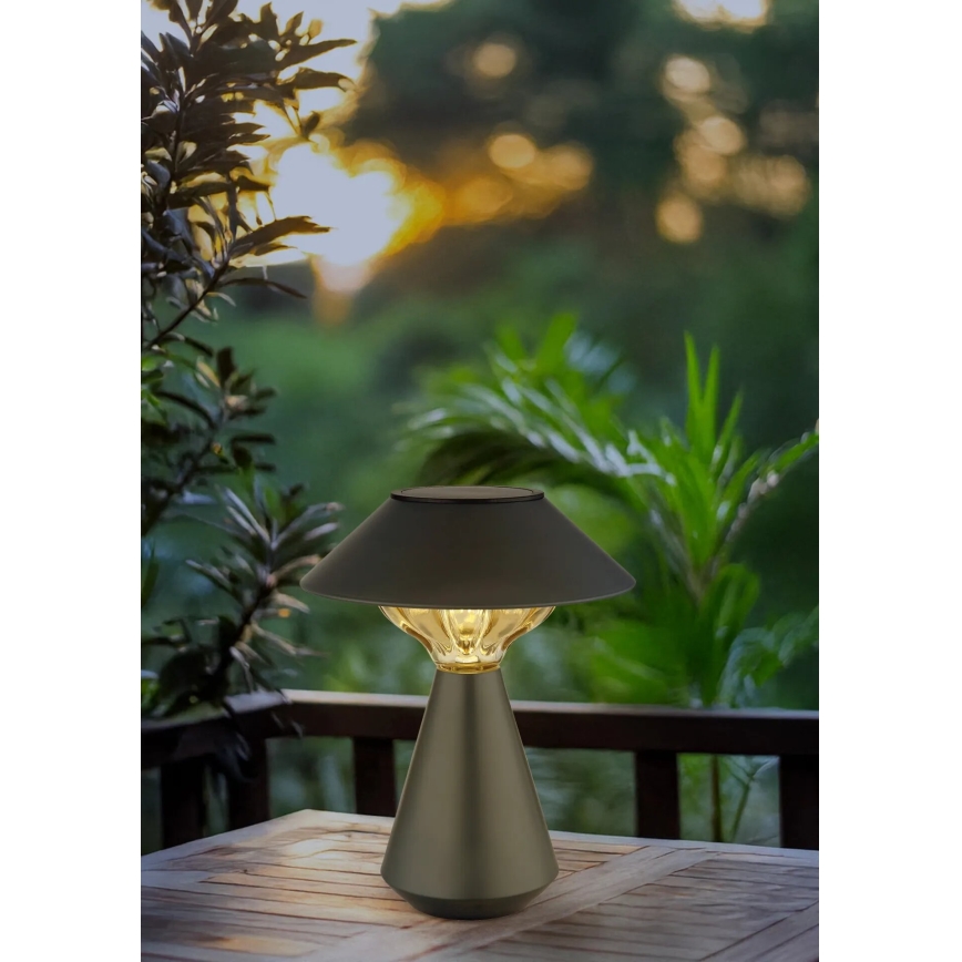 Globo - LED Solárna lampa 10xLED/0,06W/1,2V IP44 čierna