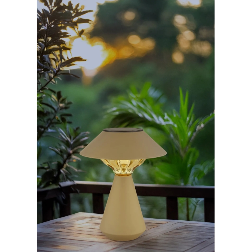 Globo - LED Solárna lampa 10xLED/0,06W/1,2V IP44 hnedá