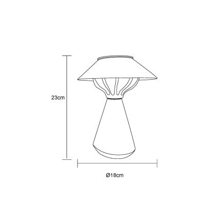 Globo - LED Solárna lampa 10xLED/0,06W/1,2V IP44 hnedá