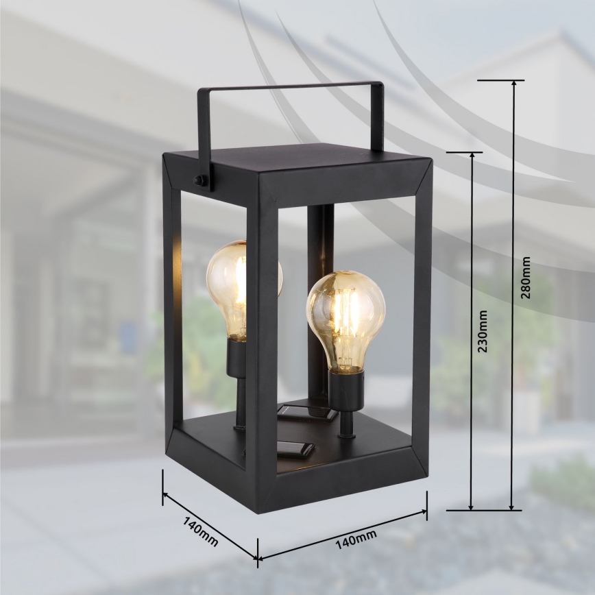 Globo - LED Solárne svietidlo 2xLED/0,06W/3V IP44