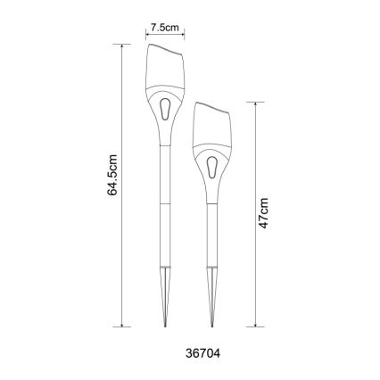 Globo - LED Solárne svietidlo LED/2,4W/3V 1600K IP44