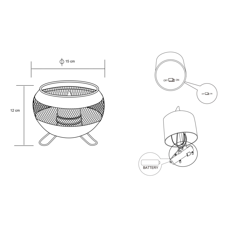 Globo - LED Solárne svietidlo LED/1,2V IP44