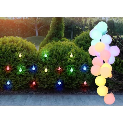 Globo - Solárny LED reťazec 20xLED/1,2V IP44 300 mAh 5,8 m