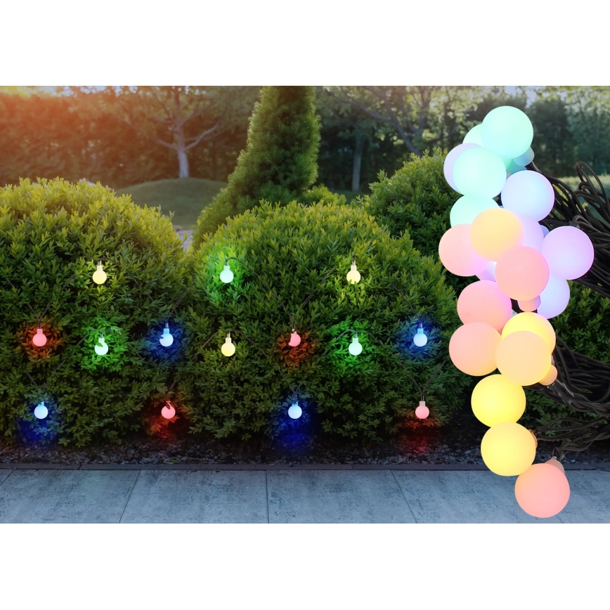 Globo - Solárny LED reťazec 20xLED/1,2V IP44 300 mAh 5,8 m