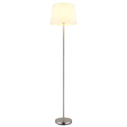 Globo - Stojacia lampa 1xE27/40W/230V biela/matný chróm